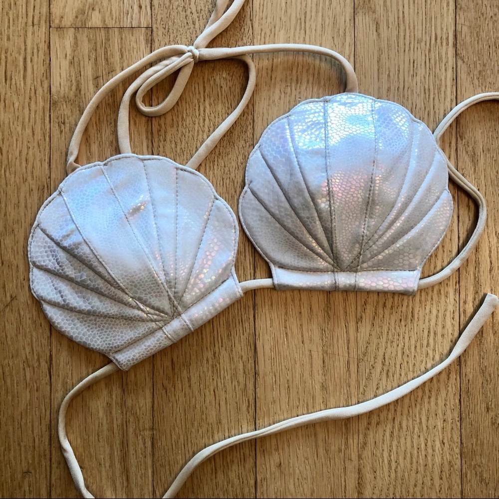 Margarita Mermaid Shell Bikini Top, Size S